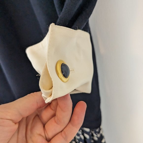 Vintage Louis Feraud Wool Silk Ruffle Shift Dress - Picture 10 of 13